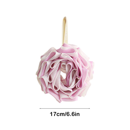 Double Layer Bath Loofah with Hook Super Soft & Friendly for Deep Cleaning Multiple Colors 6.6 Inch Bath Sponge 2