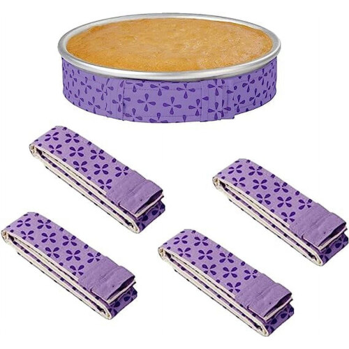 4 Pcs Cake Pan Protective Strap, Bake Even Strip, Cake Pan Strips for Baking, Cake Pan Strips