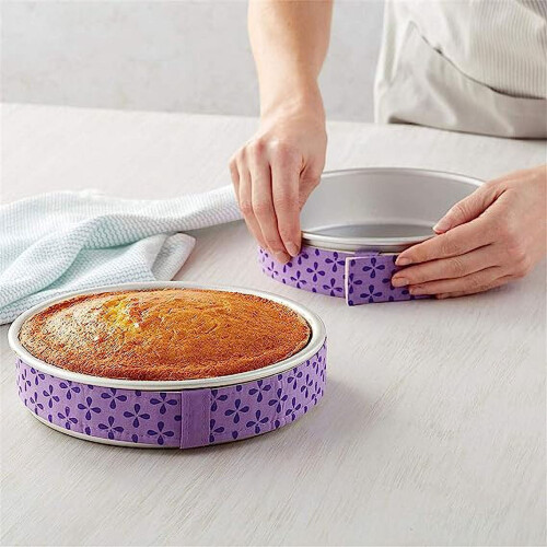 4 Pcs Cake Pan Protective Strap, Bake Even Strip, Cake Pan Strips for Baking, Cake Pan Strips 1