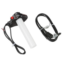 Motorcycle Twist Throttle Grip with Cable, Twist Throttle Handle Grip Spare Part, Motorbike Accessories Black