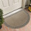Halfronde antislip deurmat 60x40cm polyester 4