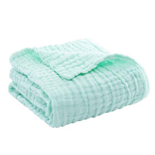 Trendy Light Green Waffle Weave Throw Blanket – Soft, Skin-Friendly, Breathable, Easy Clean, 59.06"x78.74"