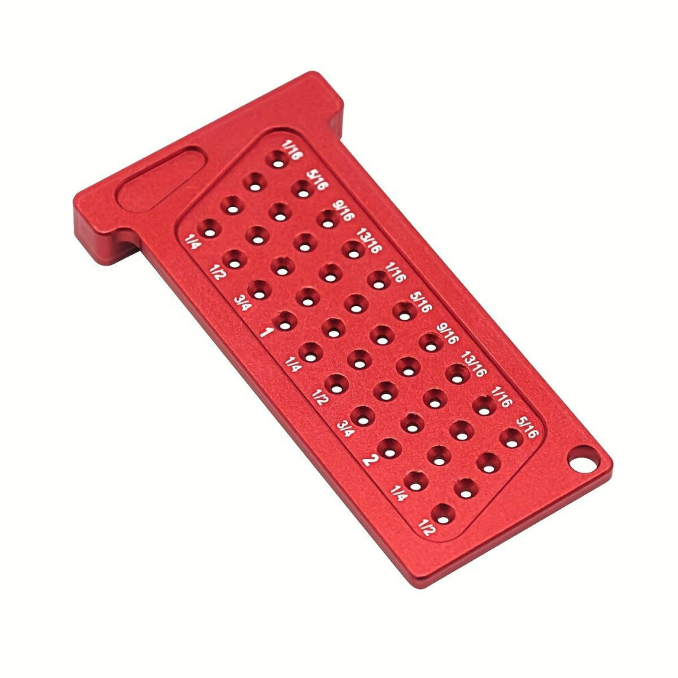 Woodworking Scribe Metric/Inch Precision T-Ruler Aluminum Pocket Marking Gauge Carpentry Cross Calibration Hole Scribing Ruler 9327961842748
