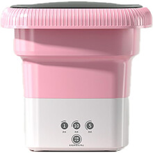 Portable Folding Washing Machine with Spin Dryer, Collapsible for Travel/Apartments, Compact Washer for Baby Clothes & Delicates