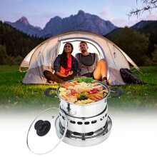Indoor Cooker Stove, Portable Stainless Steel No Power Cooker, 3 Sizes Non-Electric Camping Stove for Indoor Outdoor Use Picnic Fishing