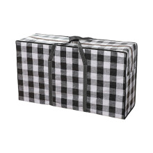 Christmas Tree Storage Bag, Large Capacity Zippered Tote for Wreaths and Garlands, Waterproof Moving and Clothes Organizer, Plaid Design Duffel