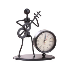 Clearance Wrought Iron Musical Instrument Villain Clock Wrought Iron Retro Personality Clock Sales Today Clearance
