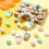 Silicone Focal Round Cube Beads 58 pcs 5