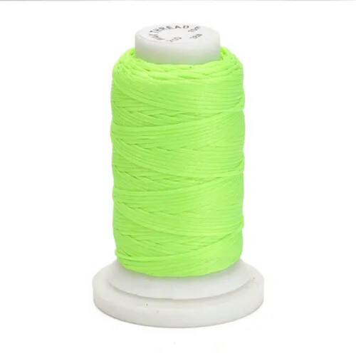 76 Yards/Roll 1mm Flat Waxed Polyester Cords Leather Craft Sewing String Threads-Green Yellow