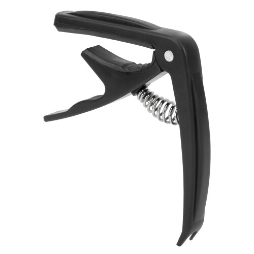 Glossy Black ABS Guitar Capo with Metal Spring for Stringed Instruments