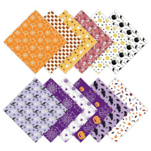 Halloween Wrapping Paper 12 Sheets Ghost Bat Spider Web