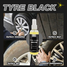 Tire Brightener & Protector – 100ml All-in-One Formula | Delays Aging, Enhances Shine, Darkens Wheels, Removes Contaminants & Polishes