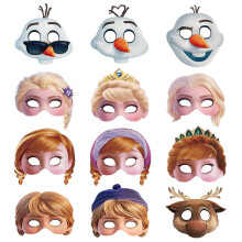 12Pcs Frozen Themed Paper Glasses, Party Supplies Photo Booth Prop Cartoon Character Cosplay Birthday Gift for Kids.