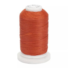 76 Yards/Roll 1mm Flat Waxed Polyester Cords Leather Craft Sewing String Threads-Dark Orange