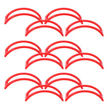 KONTONTY Durable Red PP Taco Plate Tray for Easy Filling and Eating Wide Application 12Pcs