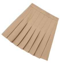 Women's Solid Color High Waist Pleated A-Line Skirt