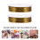 Galvanized Iron Wire Golden Thin Wire 2 Rolls 2.59X2.59X0.63in 7