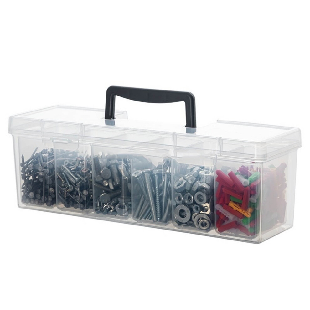 Multi-Purpose Tool Storage Box With Removable Dividers & Detachable Compartments Â Compatible With Lego, Screws, Nuts, Hardware 9130661081481