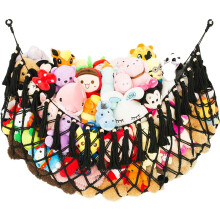 Stuffed Animal Net or Hammock for Flat Wall Mounted Handmade Macrame Toy Display Hanging Plush Toy Net for Stuff Animal Storage
