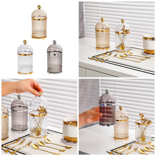 Coffee Spoon Holder Cup Modern Tableware Organiser for Kitchen Countertop Dining Room Fruit Fork Storage Container 1