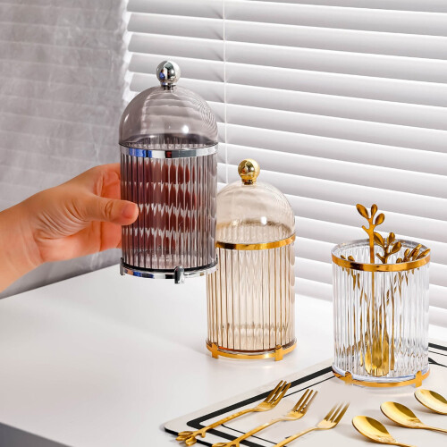 Coffee Spoon Holder Cup Modern Tableware Organiser for Kitchen Countertop Dining Room Fruit Fork Storage Container 2