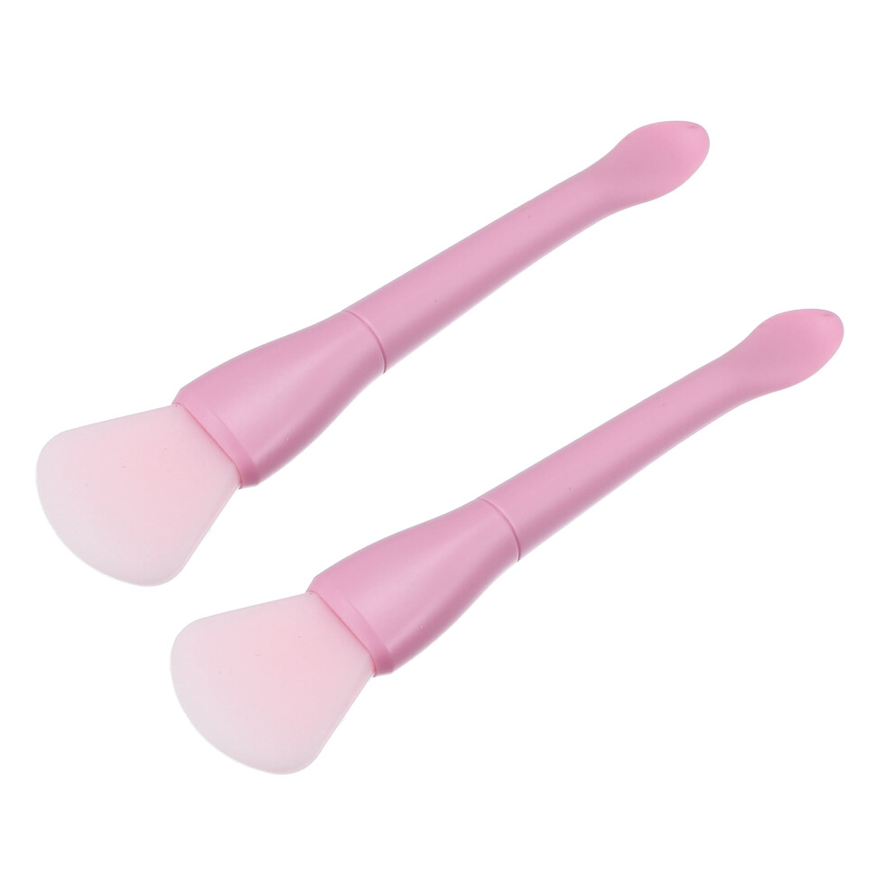 Pink 2 Pcs Silicone Face Mask Brushes Face Mask Applicator Brushes Soft Silicone Brushes