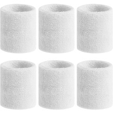 Sweatbands for Men & Women – Moisture-Wicking Cotton Terry Wristbands Compatible with Tennis, Basketball, Running, Gym
