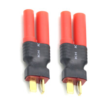 2pcs Deans T Male/Female to HXT 4mm Connector No Wires RC LiPo Battery Connector Adapters for Redcat RC Cars