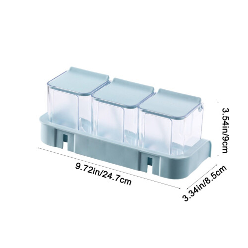 Wall-mounted Spice Jar Set, Transparent Seasoning Boxes, Kitchen Storage Solution, Easy Access Spice Organizer 1