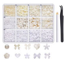 1Box Nails Charm for Nails 3D Nails Rhinestones Nails Decorations Professional Craft Nails Art Supplies for Women