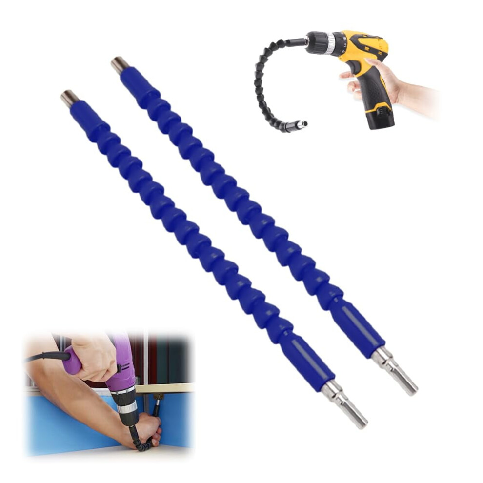 2Pcs 11.8" Flexible Drill Bit Extension, Bendable Shaft Attachment Â Compatible With Standard Drills 9170372288984