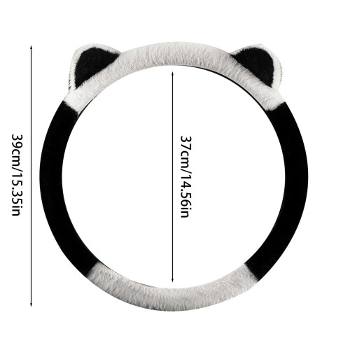 Steering Wheel Cover Winter Warm Cat Ears 39 cm 2