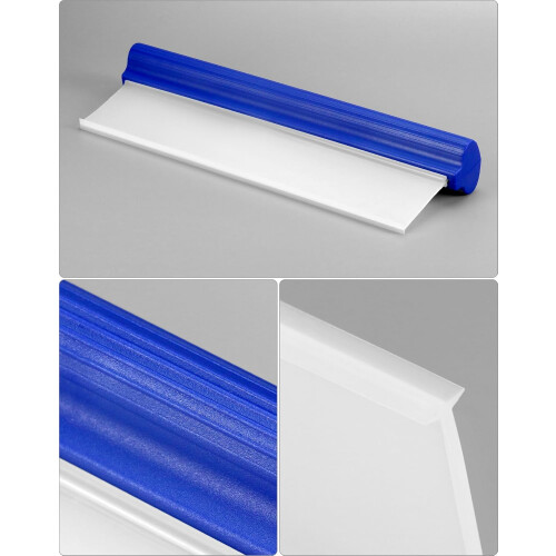 2-Pack 12" Flexible Car Squeegee, Silicone Water Scraper for Windows, Mirrors, Shower Doors – Blue 2