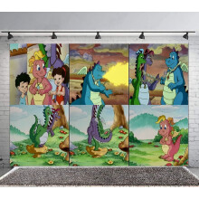 Dragon Tales Backdrop Banner Party Supplies Poster Movie Theme Background for Photography Birthday Decorations