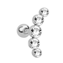 Ohrstecker mit Opal-Knorpel für Helix- und Traguspiercings – Weiß