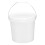 Plastic Buckets with Lids White 1Pack 4