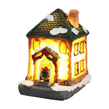 Batteriebetriebenes Weihnachtsdorf-Set mit Lichtern, winterlichem Schneehaus-Dekor für Tisch, Kaminsims und Weihnachtsdekoration – kompatibel mit