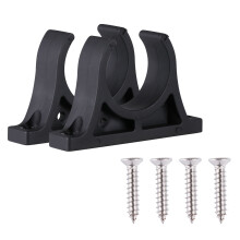 2Pcs Kayak Paddle Clips Paddle Oar Holder Clips Keeper with 4Pcs Screws for Kayak Canoe Rowing ( Black )