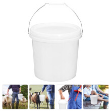 Plastic Buckets with Lids White 1Pack
