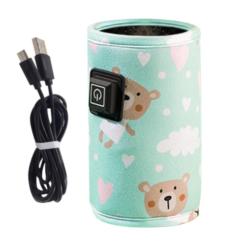 Chauffe-biberon USB portable avec housse isolante Green Bear