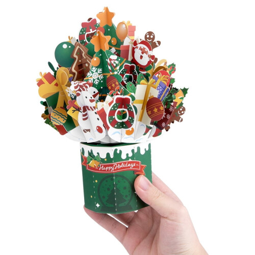 Carte de Noël pop-up 3D avec enveloppe 2