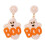 Ghost Halloween Earrings Alloy Studs Orange 1