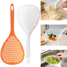 Heatproof Slotted Spoon, Seamless Non-Stick Silicone Skimmer with Ergonomic Handle – Compatible with All Cooktops