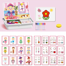 Educational Face Dress-Up Puzzle Toy, Double-Sided, Easy Storage, for Kids & Adults 14+, Compatible with Early Learning