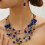 Bohemian Ethnic Necklace and Earring Set Red 2 pcs 7