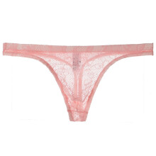 Men's Lace Thongs Underwear Low Waist G-String Thong Mesh Temptation Breathable Panties Pink M