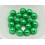 Mărgele din plastic cu perle artificiale, rotunde, 10 mm, verde, 100 buc. 1