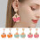 Ghost Halloween Earrings Alloy Studs Orange 2