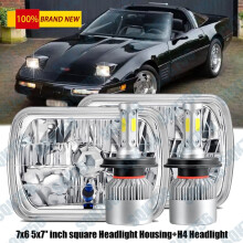 Paire de phares LED DOT5X7" 7x6" (feux de route/croisement) pour Chevy Malibu 1978-1981 et Corvette