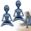 Meditating Alien Garden Statue Resin Ornament 2